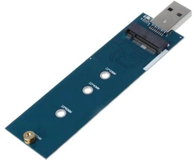 Alt view image 2 of 5 - USB 3.0 to M.2 NGFF B Key SSD Adapter, Portable 2280 M2 SSD Reader Converter for External Storage, Support B Key SATA M.2 Solid State Drives