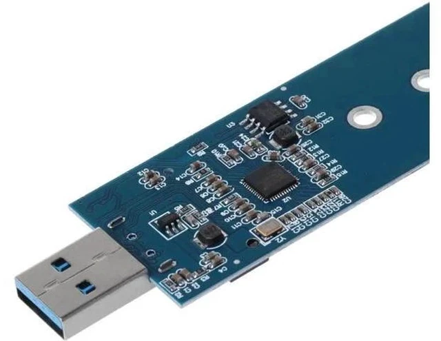 Alt view image 3 of 5 - USB 3.0 to M.2 NGFF B Key SSD Adapter, Portable 2280 M2 SSD Reader Converter for External Storage, Support B Key SATA M.2 Solid State Drives