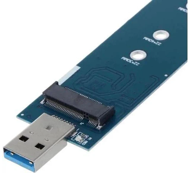 Alt view image 4 of 5 - USB 3.0 to M.2 NGFF B Key SSD Adapter, Portable 2280 M2 SSD Reader Converter for External Storage, Support B Key SATA M.2 Solid State Drives