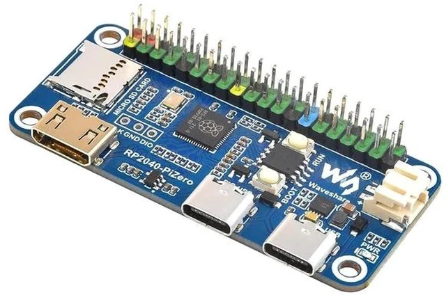 Main image of RP2040-PiZero Development Board Based On Raspberry Pi RP2040 Microcontroller,264KB SRAM and 16MB Onboard Flash Memory,DVI Interface, TF Card Slot and PIO-USB Port