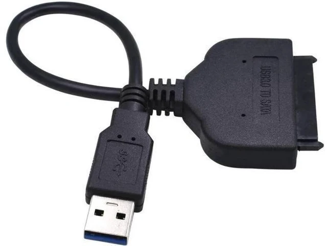 Alt view image 5 of 5 - Cabo Adaptador USB 3.0 para SATA HDD com Alimentação Molex, Conversor USB para Disco Rígido SATA 2.5"/3.5"