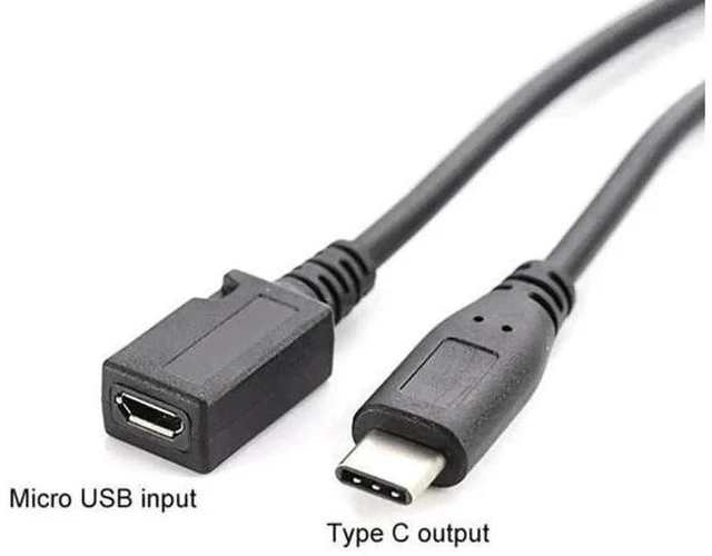 Main image of USB C Male to Micro USB Female Converter Cable, Type-C to Micro USB Adapter Cord for Fast Charging & Data Sync, Compatible with MacBook Pro, Android Micro USB Devices