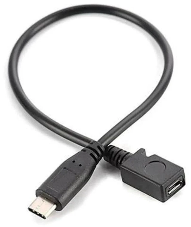 Alt view image 2 of 3 - USB C Male to Micro USB Female Converter Cable, Type-C to Micro USB Adapter Cord for Fast Charging & Data Sync, Compatible with MacBook Pro, Android Micro USB Devices