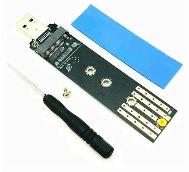 Alt view image 2 of 3 - M.2 to USB 3.1 Gen2 SSD Adapter Board with RTL9210B Chip, Dual Protocol Converter for PCIe NVMe & SATA NGFF M.2 SSD (2230/2242/2260/2280)