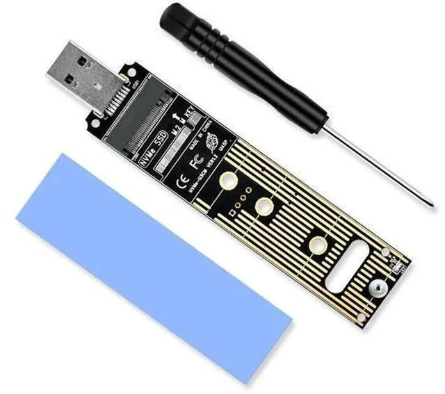Main image of USB 3.1 Gen 2 M.2 NVMe SSD Adapter, 10Gbps M-Key External SSD Reader with UASP, Supports Up to 4TB, Fits 2230/2242/2260/2280 NVMe Drives Only