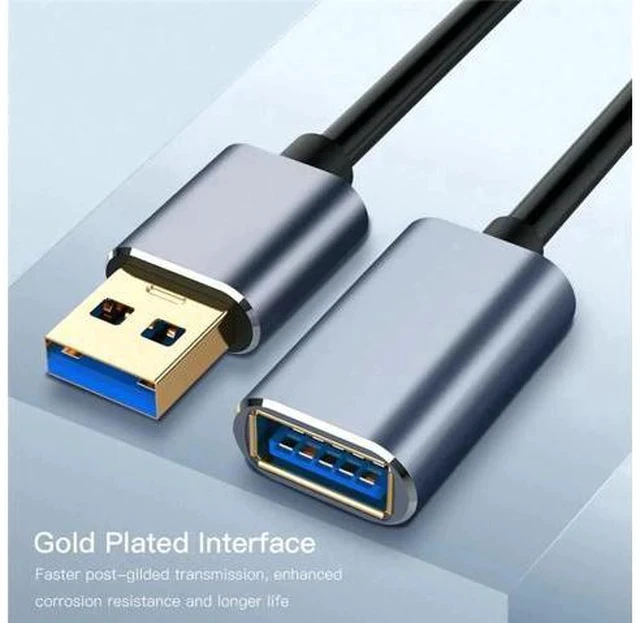 Alt view image 2 of 7 - USB Extension Cable, Type A Male to Female USB 3.0 Extension Cord High Data Transfer Compatible with Webcam ,GamePad, USB Keyboard, Flash Drive, Hard Drive, Printer (10FT)