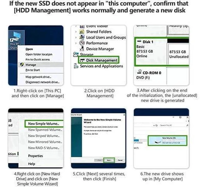 Alt view image 3 of 7 - USB 3.1 Gen 2 M.2 NVMe SSD Adapter, 10Gbps M-Key External SSD Reader with UASP, Supports Up to 4TB, Fits 2230/2242/2260/2280 NVMe Drives Only