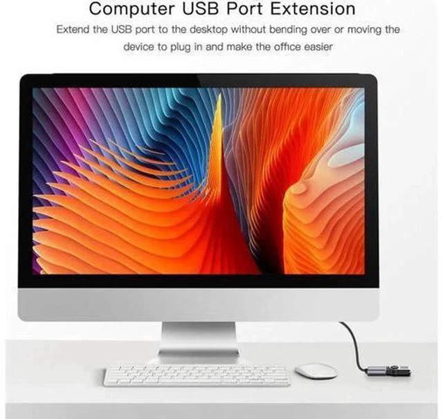 Alt view image 5 of 7 - USB Extension Cable, Type A Male to Female USB 3.0 Extension Cord High Data Transfer Compatible with Webcam ,GamePad, USB Keyboard, Flash Drive, Hard Drive, Printer (10FT)