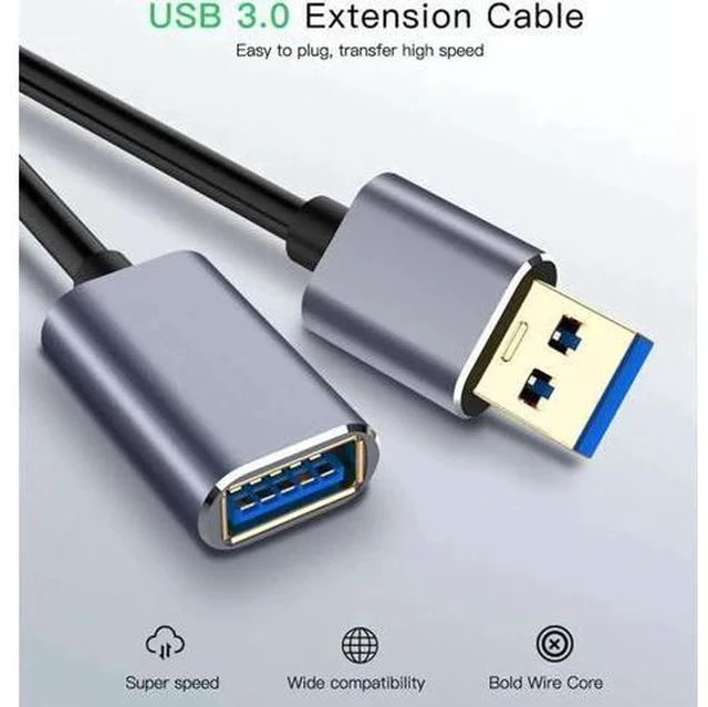 Alt view image 7 of 7 - USB Extension Cable, Type A Male to Female USB 3.0 Extension Cord High Data Transfer Compatible with Webcam ,GamePad, USB Keyboard, Flash Drive, Hard Drive, Printer (10FT)