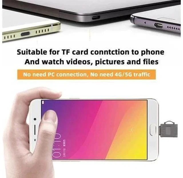 Alt view image 3 of 6 - USB3.0 Type-C Card Reader Adapter | 5Gbps High Speed TF/Micro SD & SDXC Memory Card Reader for Laptops, Tablets & Smartphones