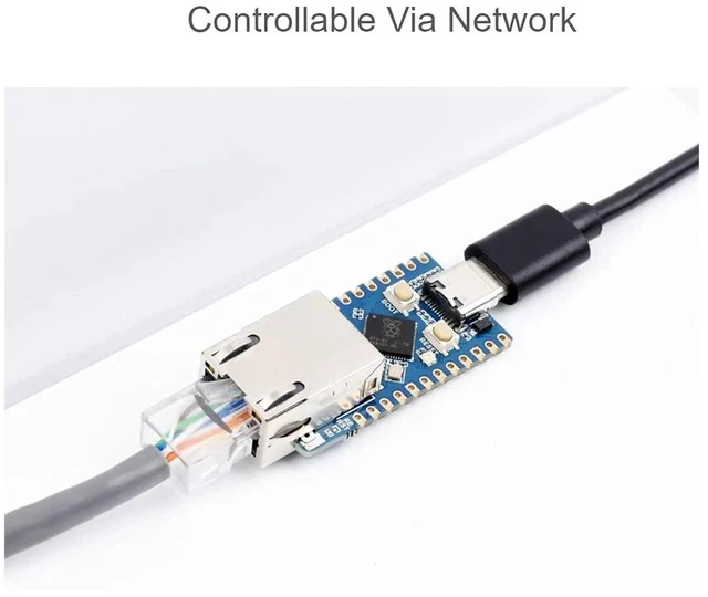 Alt view image 5 of 7 - RP2040-ETH Mini Development Board RP2040 Ethernet Port Module Based on Raspberry Pi Microcontroller Chip RP2040,Supports TCP Server/TCP Client/UDP Server/UDP,USB-C Connector,Ethernet Port