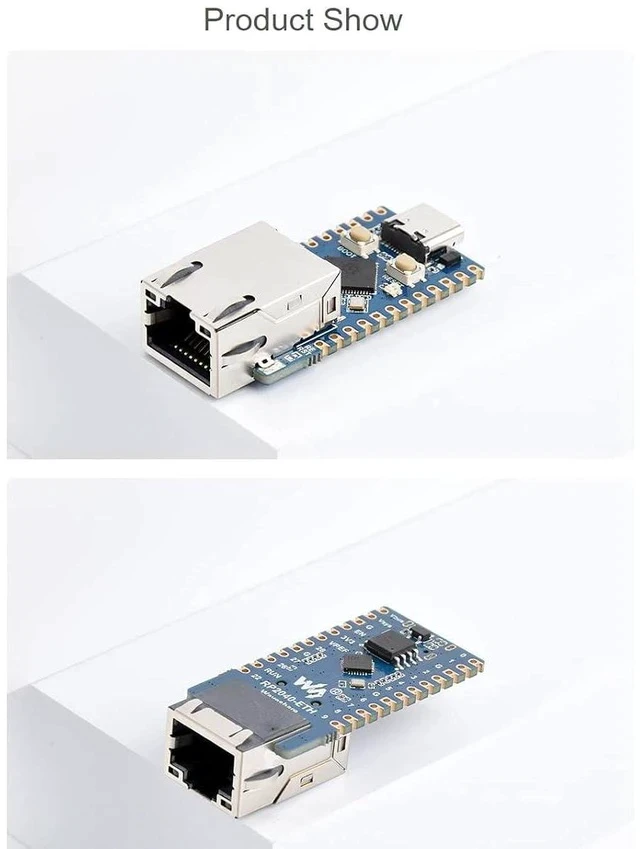 Alt view image 7 of 7 - RP2040-ETH Mini Development Board RP2040 Ethernet Port Module Based on Raspberry Pi Microcontroller Chip RP2040,Supports TCP Server/TCP Client/UDP Server/UDP,USB-C Connector,Ethernet Port