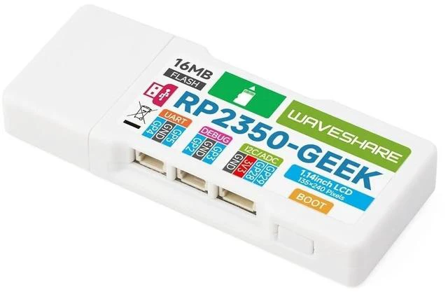 Main image of RP2350-GEEK Development Board Based on RP2350 Microcontroller Onboard 1.14inch 65K Color LCD,USB Type-A Interface,Compatible with Multiple Debugging Methods