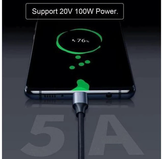 Alt view image 5 of 6 - 2.0M Up 90° Angled USB-C Male to Female Extension Cable | USB3.1 Gen2 10Gbps & 100W PD Fast Charge with Protective Sleeve