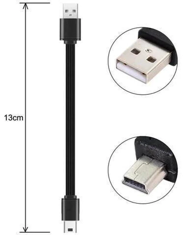 Alt view image 4 of 7 - 13cm Ultra Thin FPC Flat USB2.0 Type-A Male to Mini USB 5Pin Male Data Cable for FPV, Storage & Mobile Devices