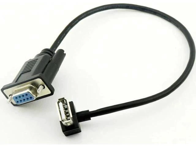 Main image of 8 Inch (25cm) USB 2.0 A Female to DB9 Female RS232 Serial Adapter Cable, 1 Piece