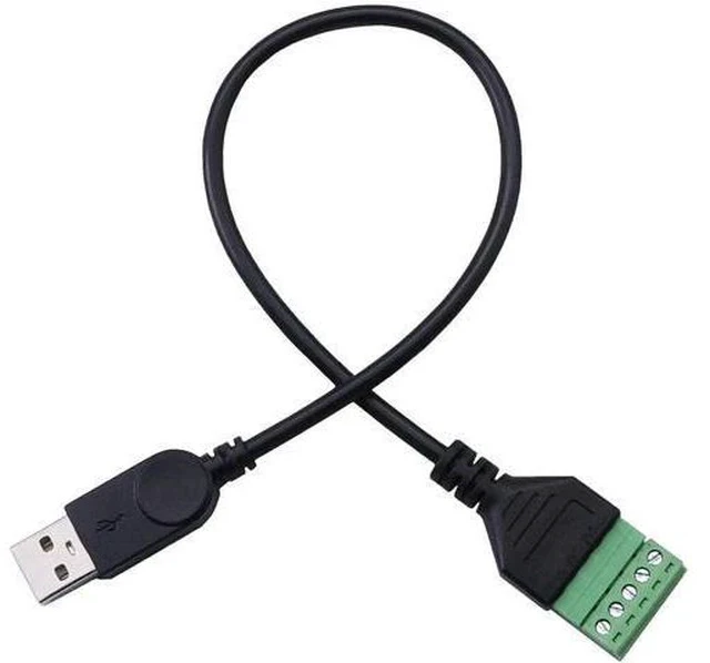 Alt view image 4 of 7 - 1ft USB 2.0 Type A Male to 5-Pin Screw Terminal Female Cable, Solderless Adapter for Charging & Data Transfer