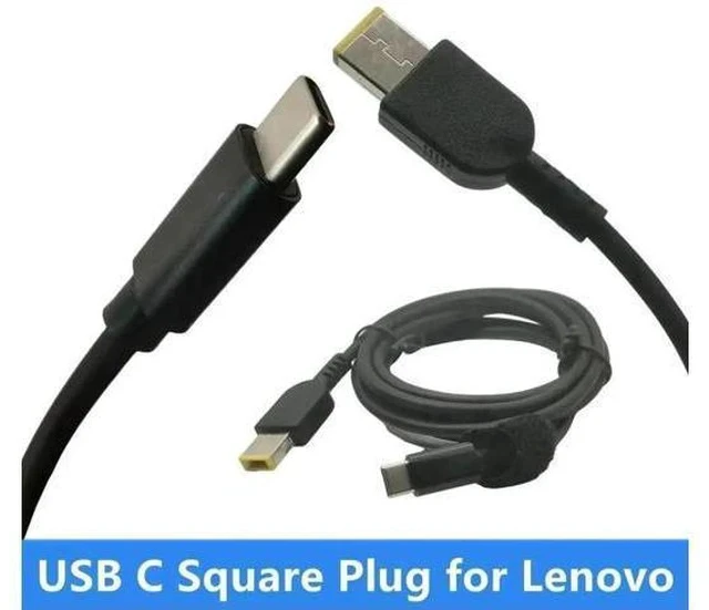 Alt view image 3 of 3 - 1.5M 65W USB-C PD to Rectangle 11.0×4.5mm Laptop Charging Cable for ThinkPad X1 Carbon