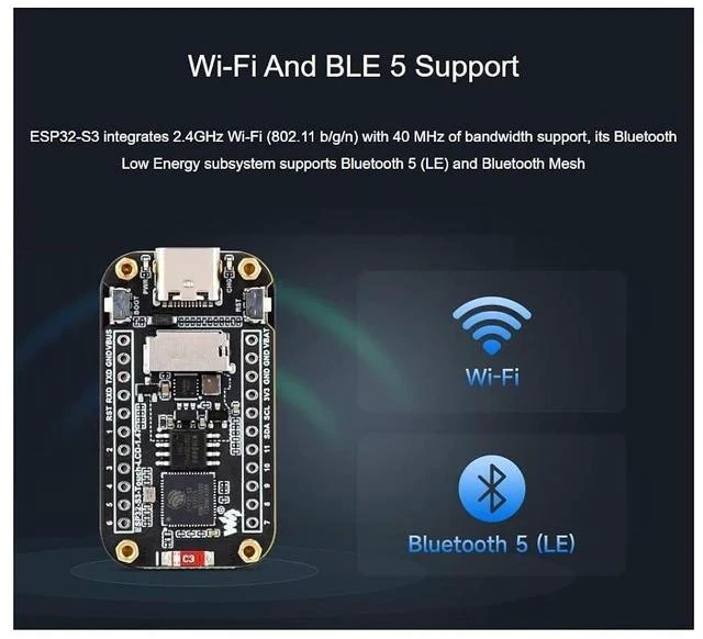 Alt view image 4 of 7 - ESP32-S3 1.47inch Touch Display Development Board,172×320 Resolution 262K Color RGB LED,Supports 2.4GHz Wi-Fi/BLE 5