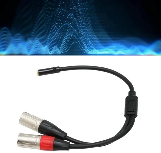 Alt view image 5 of 7 - 3.5mm 1/8 to XLR Microphone Cable, Professional Connector Adapter,Balanced Dual XLR Male to 3.5mm Female Stereo Cable 1.0ft
