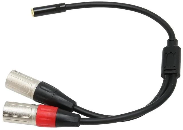 Alt view image 7 of 7 - 3.5mm 1/8 to XLR Microphone Cable, Professional Connector Adapter,Balanced Dual XLR Male to 3.5mm Female Stereo Cable 1.0ft
