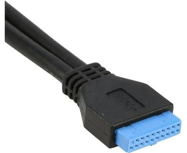 Alt view image 2 of 5 - 1.5ft 2 Ports USB 3.0 Female Cable, PCI Slot Plate Bracket Back Panel to 20Pin Motherboard Header Adapter