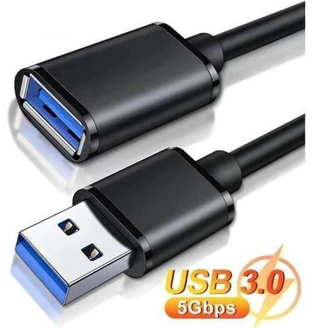 Main image of 10FT USB 3.0 Male to Female Extension Cable, High Speed Data Transfer Cord for Smart TV, PS4, Xbox One & External SSD