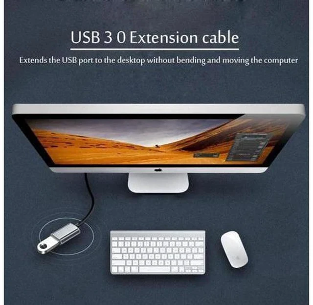 Alt view image 7 of 7 - 10FT USB 3.0 Male to Female Extension Cable, High Speed Data Transfer Cord for Smart TV, PS4, Xbox One & External SSD