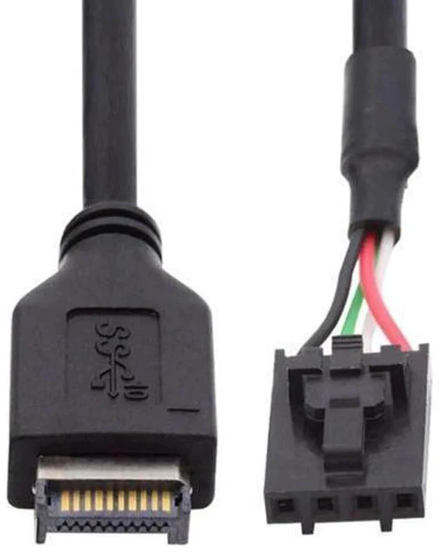 Main image of 0.98FT USB 3.1 Type-E to 2.54mm Pitch 4Pin Cable, Front Panel Header Extension Adapter for 9Pin/10Pin Motherboard HUB