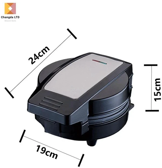 Alt view image 5 of 5 - 3-in-1 Waffle Donut Cake Maker with Interchangeable Plates Non-Stick, 650-800W, for Pancakes, Cookies & Muffins (US Plug)