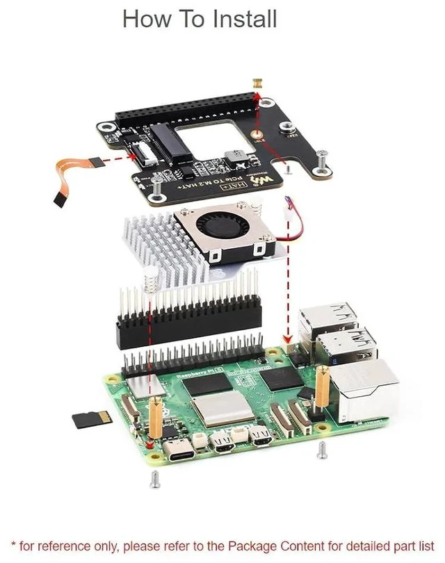 Alt view image 6 of 6 - PCIe to M.2 Adapter Board for Raspberry Pi 5,with SK-NVME 2242 256G Solid State Drive,Support M.2 NVMe SSD 2230 2242,Supports Gen2 and Gen3 Modes
