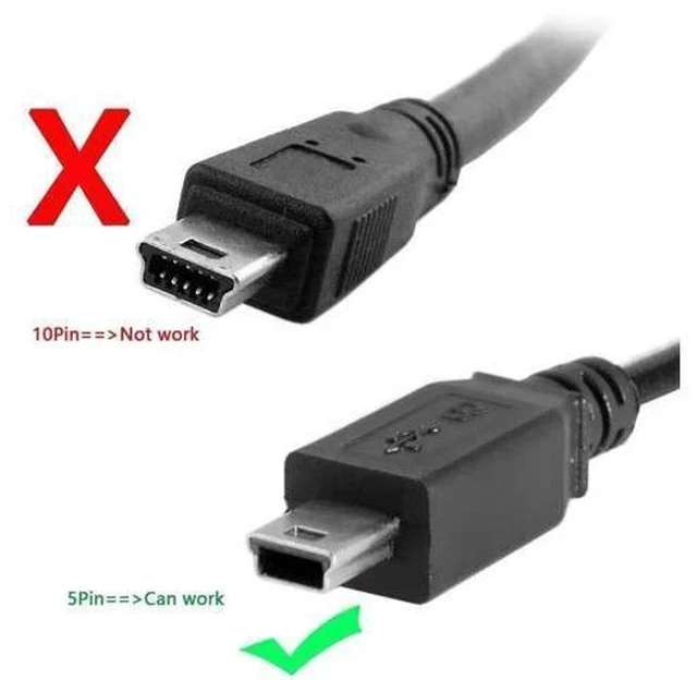 Alt view image 7 of 7 - 4.92FT/1.5M USB 2.0 Mini USB Extension Cable, 5Pin Male to Female Cord for Dash Cam, GPS and Camera