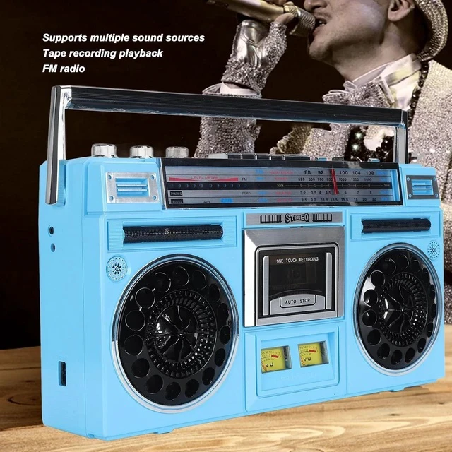 Alt view image 3 of 7 - Portable Cassette Tape Player - Retro Cassette Player, FM MW SW1 SW2 Radio Stereo, Bluetooth CasetteTape Player Recorder