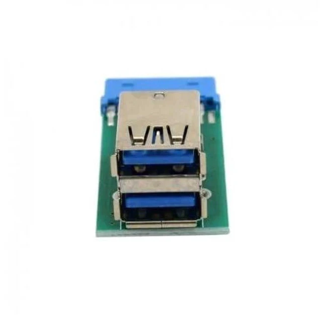 Alt view image 2 of 5 - JSER Vertical Dual USB 3.0 A Female to Motherboard 19Pin 20Pin Internal Header Adapter PCBA Board