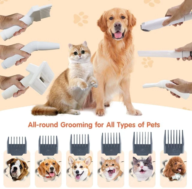 Alt view image 3 of 7 - Pet Grooming Vacuum & Blow Dryer Integrated Suction, Trimmer & Hair Dryer for Dogs & Cats, Low Noise, Dust Cup