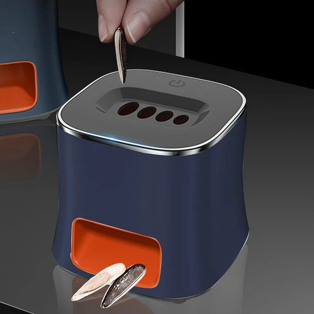 Alt view image 2 of 7 - Automatic Electric Nut Sheller Cracker, High Efficiency Safety Guard Easy Cleaning Premium ABS Stainless Steel, Portable Rechargeable with USB Cable Brush Instruction Manual Blue