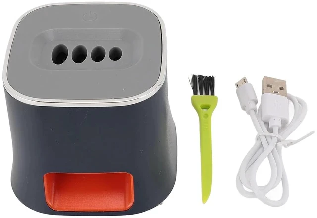 Alt view image 7 of 7 - Automatic Electric Nut Sheller Cracker, High Efficiency Safety Guard Easy Cleaning Premium ABS Stainless Steel, Portable Rechargeable with USB Cable Brush Instruction Manual Blue