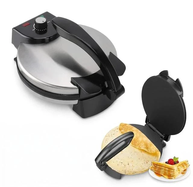 Main image of 10inch Electric Tortilla Maker, Electric Rotis Tortilla Press, Anti Stick Roti Maker Machine to Make Indian Chapati, Tortilla, Roti, Maquina Para Hacer Tortillas, Dark black