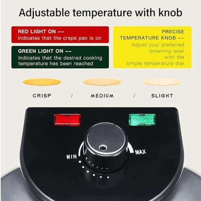 Alt view image 6 of 7 - 10inch Electric Tortilla Maker, Electric Rotis Tortilla Press, Anti Stick Roti Maker Machine to Make Indian Chapati, Tortilla, Roti, Maquina Para Hacer Tortillas, Dark black