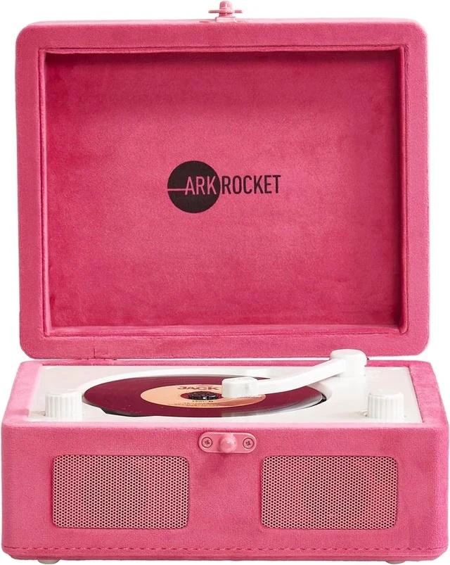 Main image of Portable CD Player & Bluetooth Speaker - Retro Rechargeable Mini CD Player with FM Radio USB AUX-in & Headphone Jack Compact Personal Music Player for Home Kids Gift (Hot Pink Velvet)