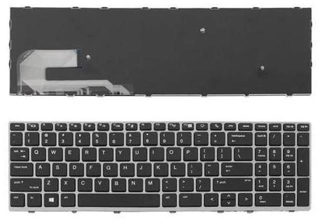 Main image of Keyboard for HP Elitebook 850 G5 755 G5 ZBook 15u G5 SILVER FRAME BLACK US