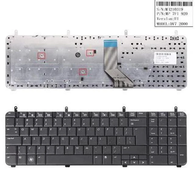 Main image of replacement keyboard for HP DV7-2000 DV7-3000 BLACK(Big Enter US)(MP-07F16UI-9201MB AEUT3N0026)