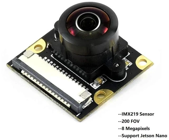 Alt view image 2 of 7 - IMX219-200 Camera for Jetson Nano Developer Kit 8MP Camera Module with IMX219 Sensor 3280 × 2464 Resolution 200 Degree Wide Angle of View Suits for AI Projects