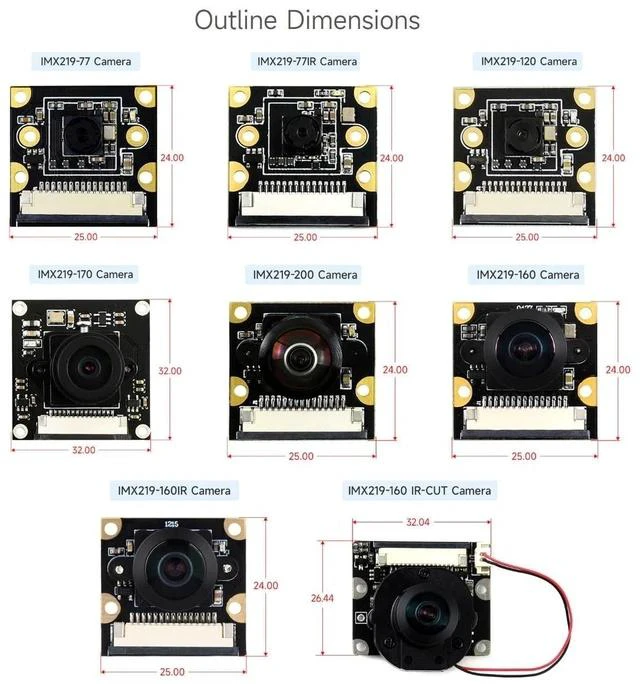 Alt view image 6 of 7 - IMX219-160IR Camera for Jetson Nano Infrared Night Vision 3280 × 2464 Resolution 8 Megapixels 160° FOV IMX219 Sensor Suit for Face Recognition Road Mark Detection License Plate Recognition