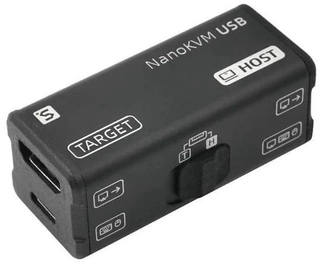 Main image of Sipeed NanoKVM-USB, 4K KVM, Finger-Sized, for Servers/SBCs, Convenient Operation and Maintenance/Tools for Multi-Device Collaboration, USB-KVM (Black)