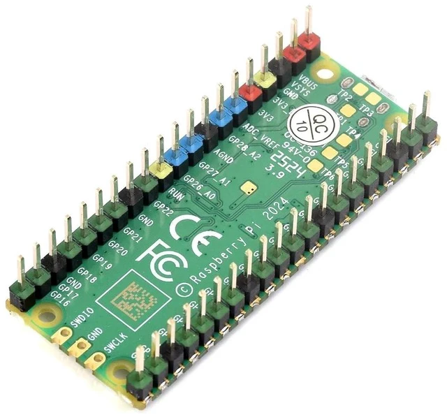 Alt view image 7 of 7 - 2 PCS Color-Coded Pre-soldered Raspberry Pi Pico 2 Microcontroller Development Board with Header Based on Official RP2350 Chip,Dual-core and Dual-Architecture Design