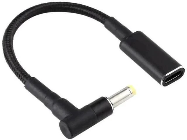 Alt view image 3 of 5 - Right Angle DC 4.8×1.7mm to USB-C PD 100W Nylon Braided Power Cable | 18.5V~20V Fixed Voltage Trigger Cord