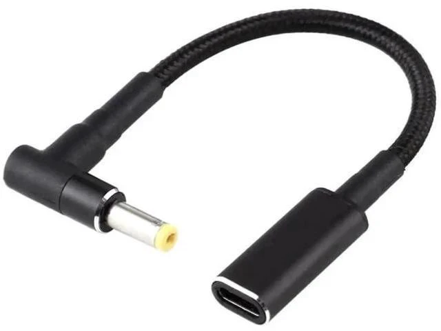Alt view image 5 of 5 - Right Angle DC 4.8×1.7mm to USB-C PD 100W Nylon Braided Power Cable | 18.5V~20V Fixed Voltage Trigger Cord