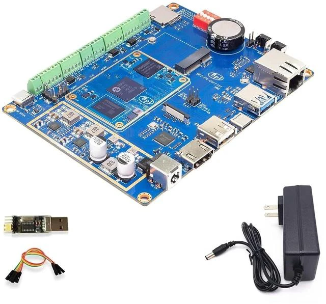 Main image of Banana Pi BPI-F4 Industrial Control Board, Powered by Sunplus SP7350, 4GB LPDDR4, 32GB eMMC, 4.6TOPS NPU AI Solution for Robotics and Smart Devices (Power Kit)