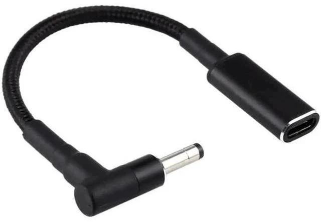 Alt view image 4 of 5 - PD 100W Right Angle 4.0×1.35mm DC to USB-C Nylon Braided Power Cable, 18.5V~20V Fixed Voltage Trigger Cord